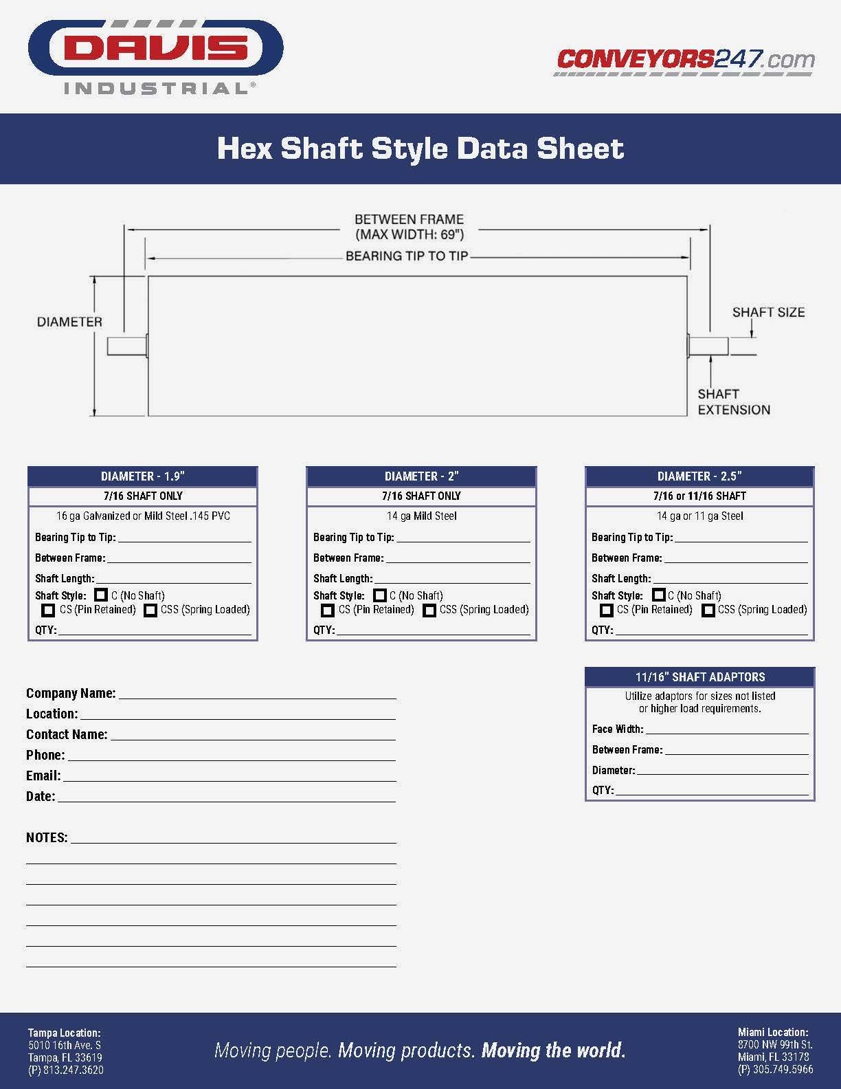 Davis_Hex Roll Data Sheet