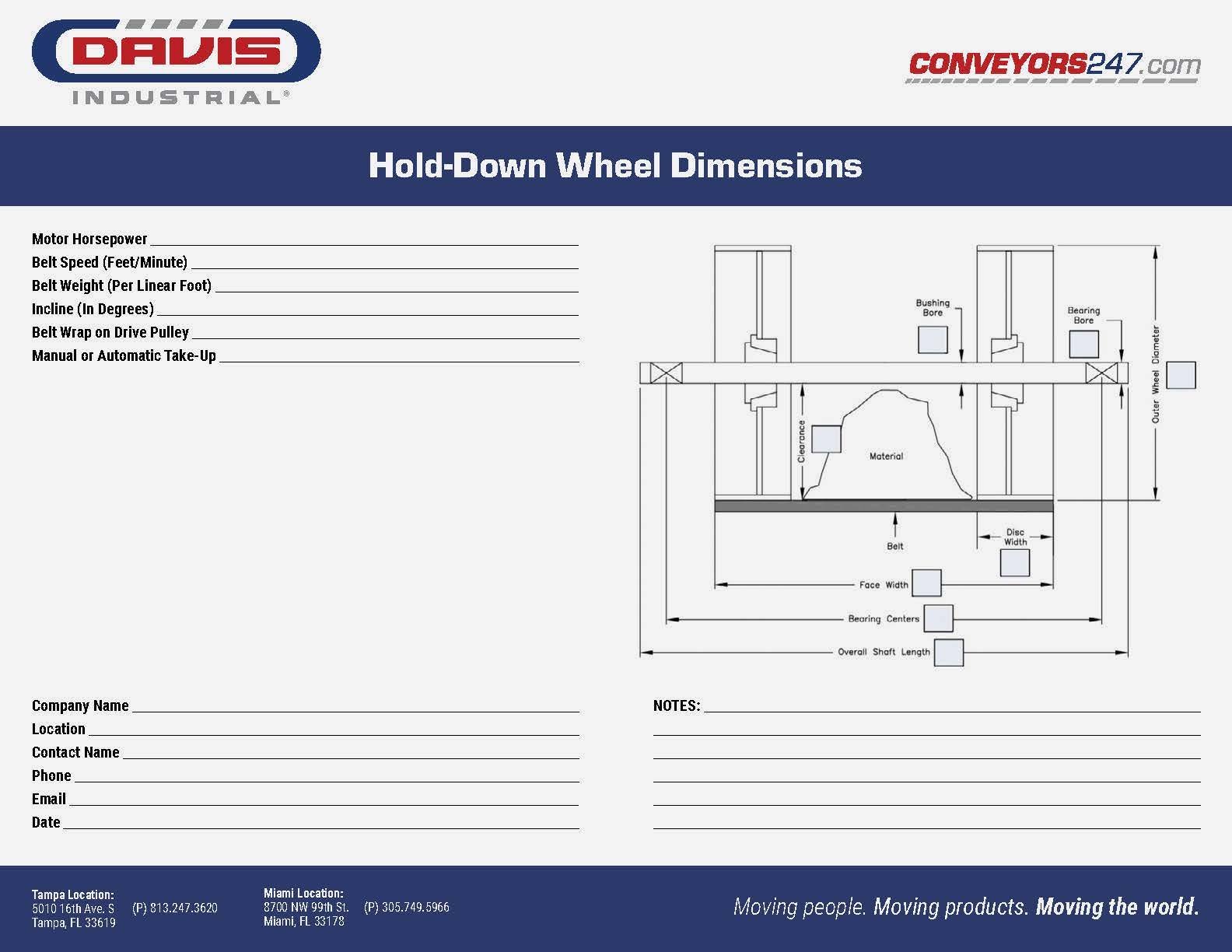 Davis_Hold-Down Wheel Dimensions