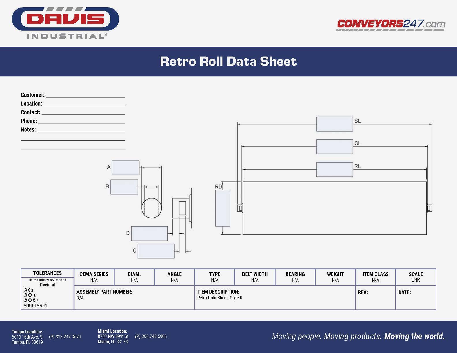 Davis_Retro Roll Data Sheet - Type B_Page_1