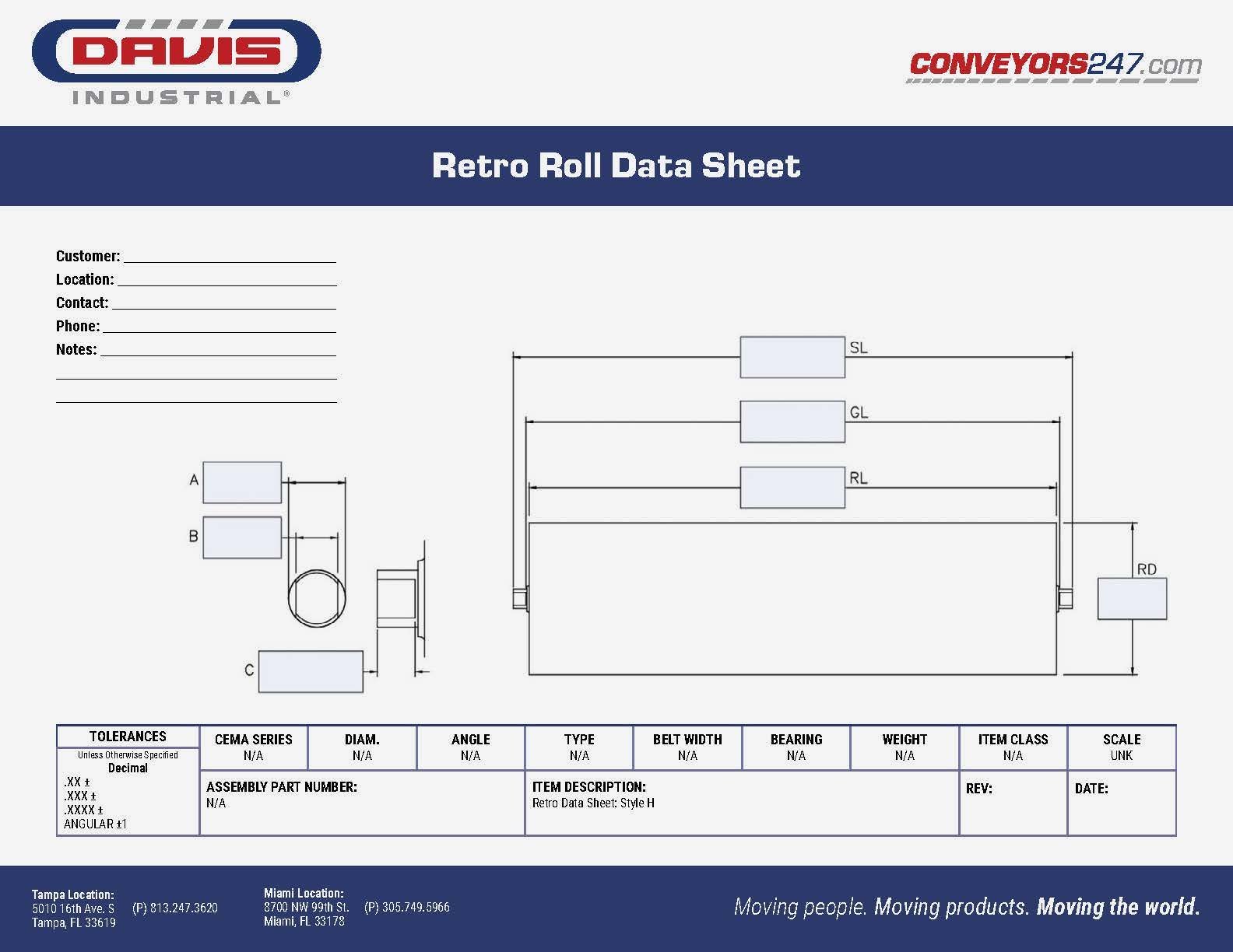 Davis_Retro Roll Data Sheet - Type H